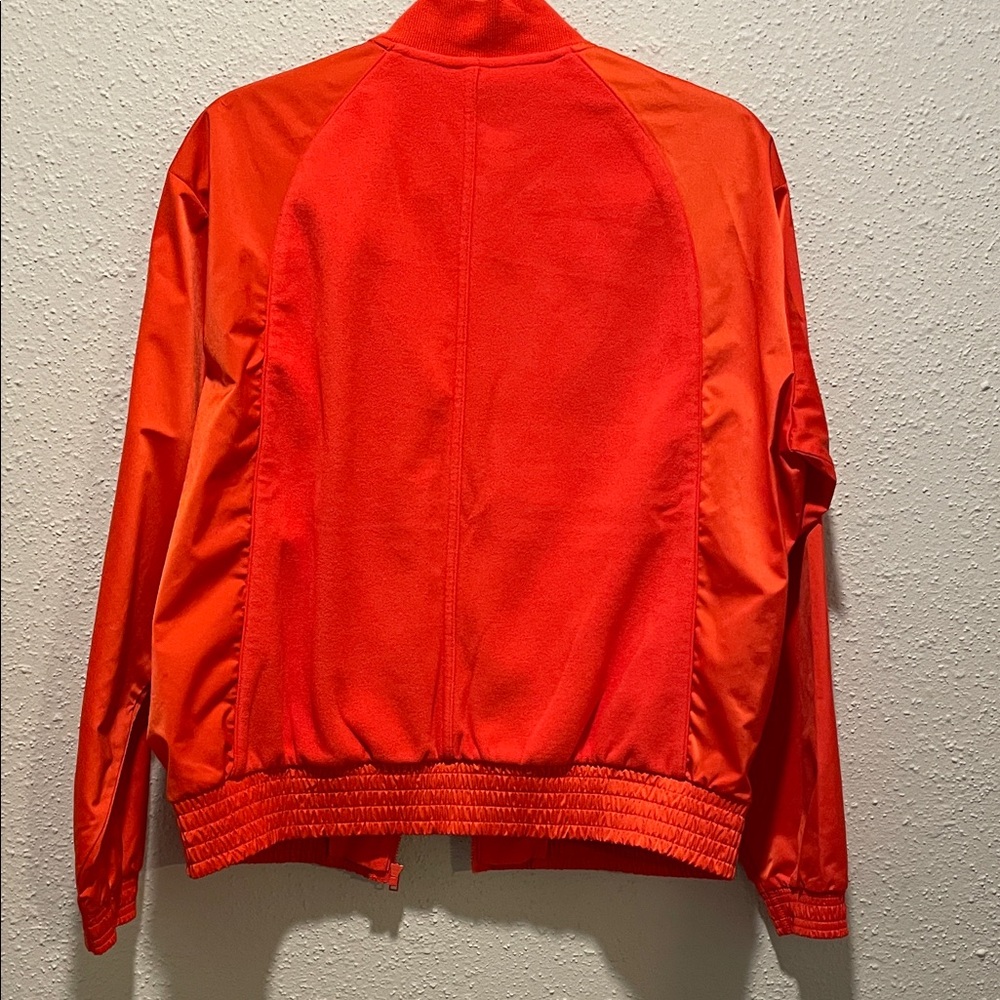 Athleta Zion Microfleece Women's Vibrant Red Bomber Jacket - Picture 7 of 7